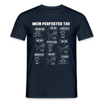 Mein perfekter Tag Tauchen Apnoe Schnorcheln - Männer T-Shirt - Navy - Vorne - AI Model Male 178 light (178cm)