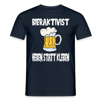 Bieraktivist Heben statt Kleben - Männer T-Shirt - Navy - Vorne - AI Model Male 178 light (178cm)