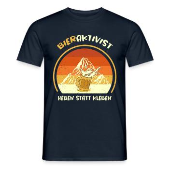 Bieraktivist Heben statt Kleben - Männer T-Shirt - Navy - Vorne - AI Model Male 178 light (178cm)