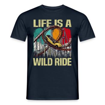 Vintage Rollercoaster Crew I Famille Roller Coaster - T-shirt homme - marine - Devant - AI Model Male 178 light (178cm)