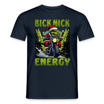 Big Nick Energy Lustiger Weihnachtsmann Weihnachte - Männer T-Shirt - Navy - Vorne - AI Model Male 178 light (178cm)