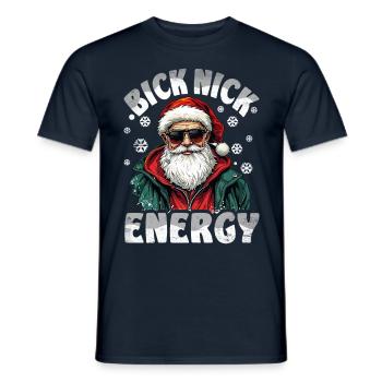 Big Nick Energy Lustiger Weihnachtsmann Weihnachte - Männer T-Shirt - Navy - Vorne - AI Model Male 178 light (178cm)
