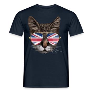 United Kingdom Cat - Men's T-Shirt - navy - Front - AI Model Male 178 light (178cm)