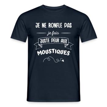 Je ne ronfle pas je fais juste peur aux moustiques - T-shirt homme - marine - Devant - AI Model Male 178 light (178cm)