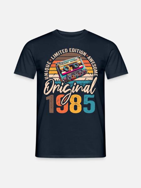 Vintage Born 1985 Birthday Original 1985 - Men's T-Shirt - navy
