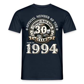 30. Geburtstag geboren 1994 Jahrgang 1994 - Männer T-Shirt - Navy - Vorne - AI Model Male 178 light (178cm)