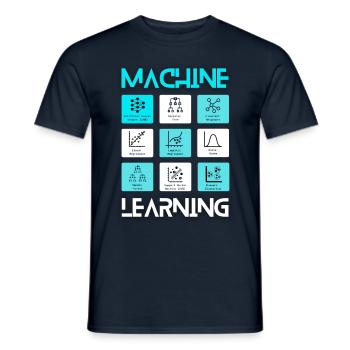 Machine Learning KI Deep AI Informatik LLM CNN - Männer T-Shirt - Navy - Vorne - AI Model Male 178 light (178cm)