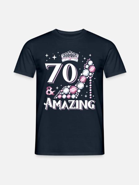 Stilvolles Schuh-Design zum 60. Geburtstag Frauen - Männer T-Shirt - Navy