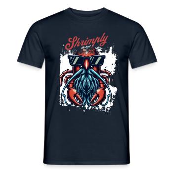 Shrimply the best Wortspiel - Männer T-Shirt - Navy - Vorne - AI Model Male 178 light (178cm)