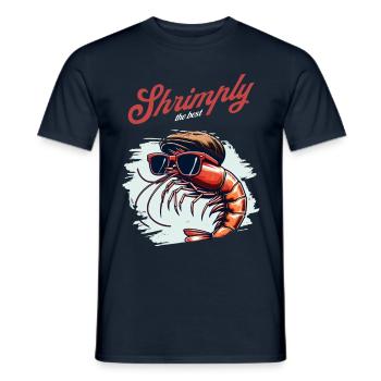 Shrimply the best Wortspiel - Männer T-Shirt - Navy - Vorne - AI Model Male 178 light (178cm)