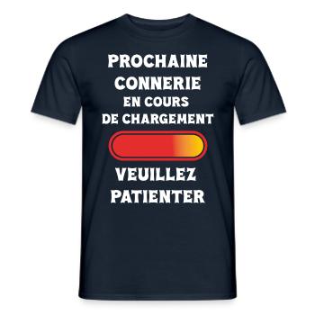 Connerie en cours de chargement t-shirt - T-shirt homme - marine - Devant - AI Model Male 178 light (178cm)