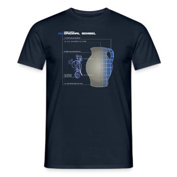 Original Bembel (Blaupause) - Männer T-Shirt - Navy - Vorne - AI Model Male 178 light (178cm)