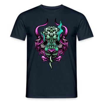 Buffalo color - Men's T-Shirt - navy - Front - AI Model Male 178 light (178cm)