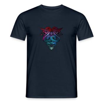 Diamant-Schlangenauge - Männer T-Shirt - Navy - Vorne - AI Model Male 178 light (178cm)