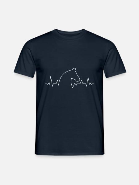 Pferd Herzschlag. - Männer T-Shirt - Navy