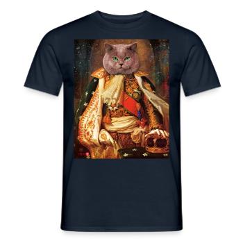 Chat Royal - T-shirt homme - marine - Devant - AI Model Male 178 light (178cm)