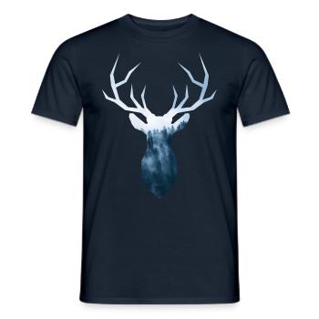 fog Hirsch - Men's T-Shirt - navy - Front - AI Model Male 178 light (178cm)