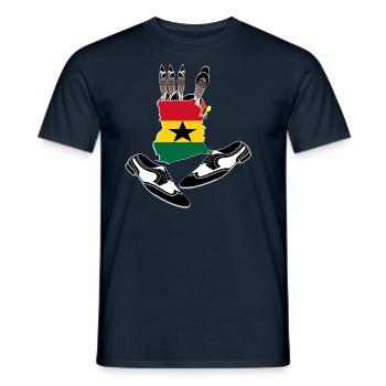 Coffin Tanz,Sarg dance,Ghana Begräbnis Schuh Shirt - Männer T-Shirt - Navy - Vorne - AI Model Male 178 light (178cm)