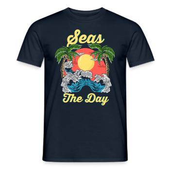 Seas the day - Männer T-Shirt - Navy - Vorne - AI Model Male 178 light (178cm)