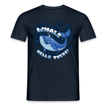 Baleine, bonjour là-bas! - T-shirt homme - marine - Devant - AI Model Male 178 light (178cm)