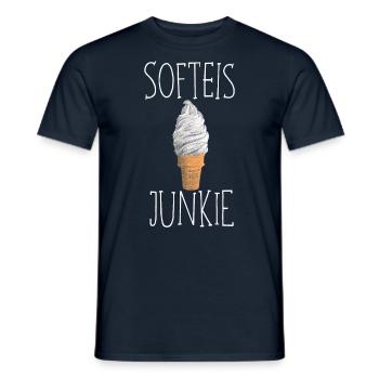 Softeis Junkie Eis Eiscreme Sommer Sonne Waffeleis - Männer T-Shirt - Navy - Vorne - AI Model Male 178 light (178cm)