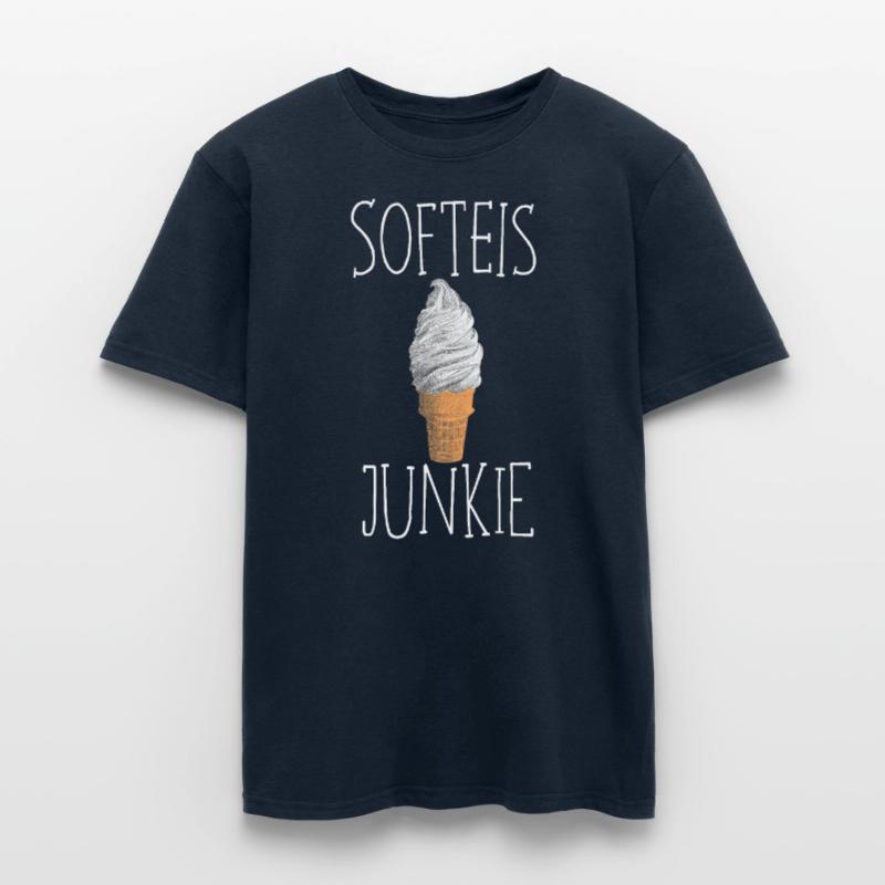 Softeis Junkie Eis Eiscreme Sommer Sonne Waffeleis Männer T-Shirt