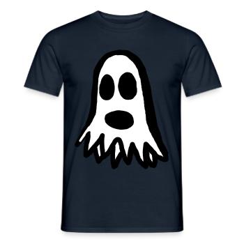 Geist Halloween - Männer T-Shirt - Navy - Vorne - AI Model Male 178 light (178cm)