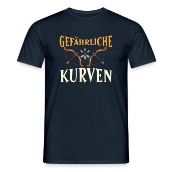 Bogenschießen Designs für Bogenschützen - Männer T-Shirt - Navy - Vorne - AI Model Male 178 light (178cm)