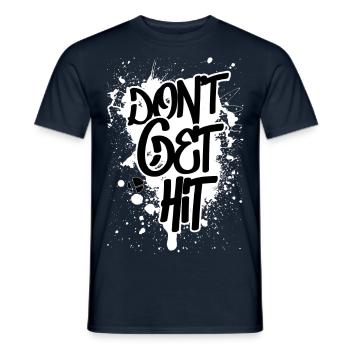 Nicht getroffen werden (weißer Spritzer) - Männer T-Shirt - Navy - Vorne - AI Model Male 178 light (178cm)