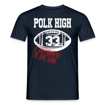 Cadeau pour homme Polk High American Football - T-shirt homme - marine - Devant - AI Model Male 178 light (178cm)