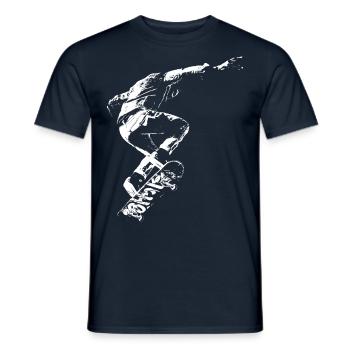 Skater Boy Fly High Street Art - T-shirt homme - marine - Devant - AI Model Male 178 light (178cm)