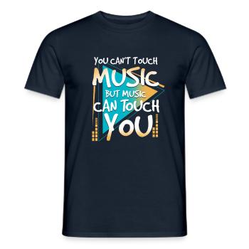 Musique | Musiciens dans un groupe | Musiciens - T-shirt homme - marine - Devant - AI Model Male 178 light (178cm)