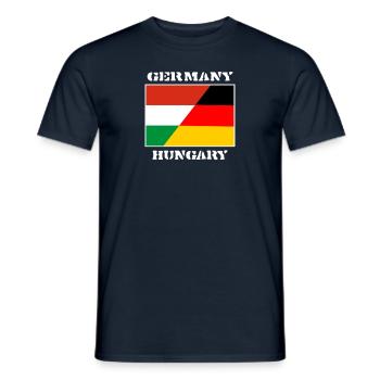 Deutschland Ungarn, Freundschaft Germany, Sport - Männer T-Shirt - Navy - Vorne - AI Model Male 178 light (178cm)