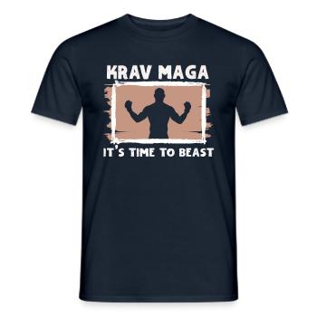 Krav Maga Arts Martiaux Krav Maga Entraîneur Krav Maga - T-shirt homme - marine - Devant - AI Model Male 178 light (178cm)