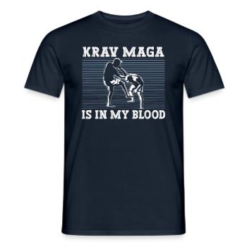 Krav Maga Martial Arts Krav Maga Trainer Krav Maga - Men's T-Shirt - navy - Front - AI Model Male 178 light (178cm)