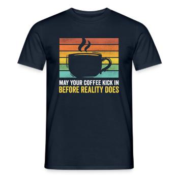 I like coffee gift ideas coffee lovers - Men's T-Shirt - navy - Front - AI Model Male 178 light (178cm)