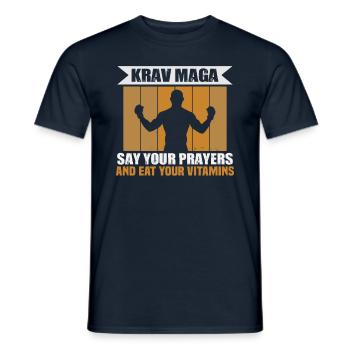 Krav Maga Arts Martiaux Krav Maga Entraîneur Krav Maga - T-shirt homme - marine - Devant - AI Model Male 178 light (178cm)
