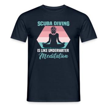 Scuba Diver Design Instructor Snorkeling - Men's T-Shirt - navy - Front - AI Model Male 178 light (178cm)