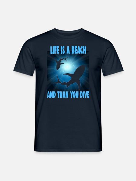 Instruktor projektowania płetwonurka - T-shirt męski - granatowy