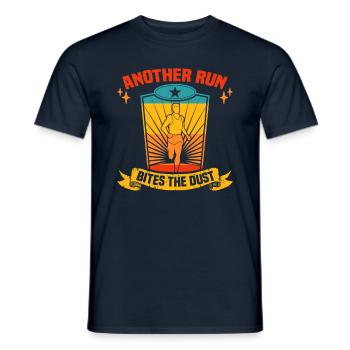 Running Marathon Runner Running - Men's T-Shirt - navy - Front - AI Model Male 178 light (178cm)