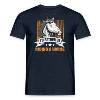 Equestrian and equestrian design for horse lovers - Men's T-Shirt - navy - Front - AI Model Male 178 light (178cm)