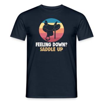 Design équestre et équestre pour les amoureux des chevaux - T-shirt homme - marine - Devant - AI Model Male 178 light (178cm)