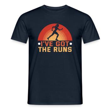 Running Marathon Runner Running - Men's T-Shirt - navy - Front - AI Model Male 178 light (178cm)