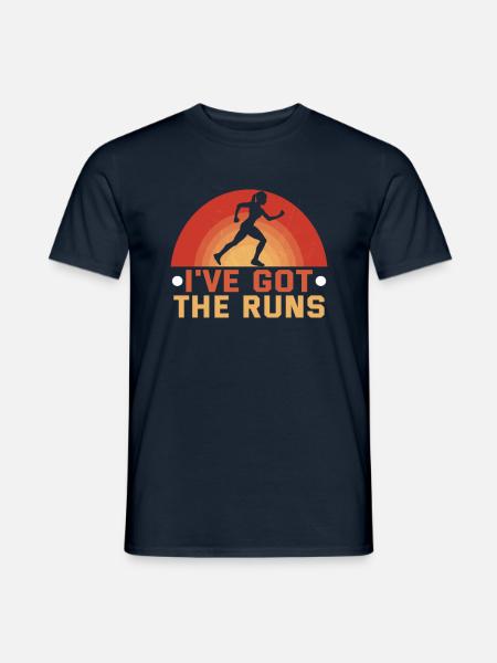 Running Marathon Runner Running - Men's T-Shirt - navy