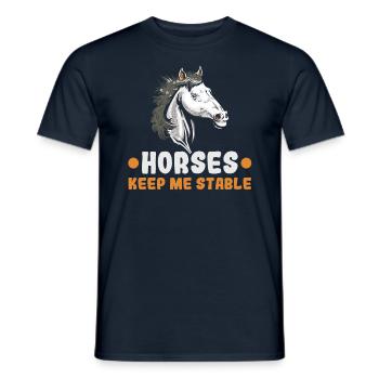 Design équestre et équestre pour les amoureux des chevaux - T-shirt homme - marine - Devant - AI Model Male 178 light (178cm)