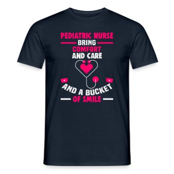 Infirmière pédiatre Infirmière dialyse Infirmière - T-shirt homme - marine - Devant - AI Model Male 178 light (178cm)