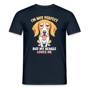Dog saying Beagle design pour les amoureux des chiens - T-shirt homme - marine - Devant - AI Model Male 178 light (178cm)