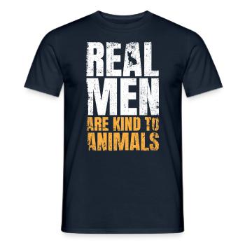Hunderettungs Designs Für Tierrechtsaktivisten - Männer T-Shirt - Navy - Vorne - AI Model Male 178 light (178cm)
