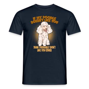 Dog Poodle Design for Dog Lovers - Men's T-Shirt - navy - Front - AI Model Male 178 light (178cm)