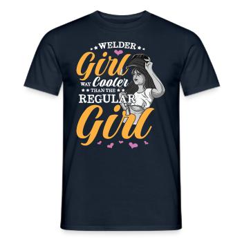 Conception de spruch de soudeur pour les métallurgistes - T-shirt homme - marine - Devant - AI Model Male 178 light (178cm)